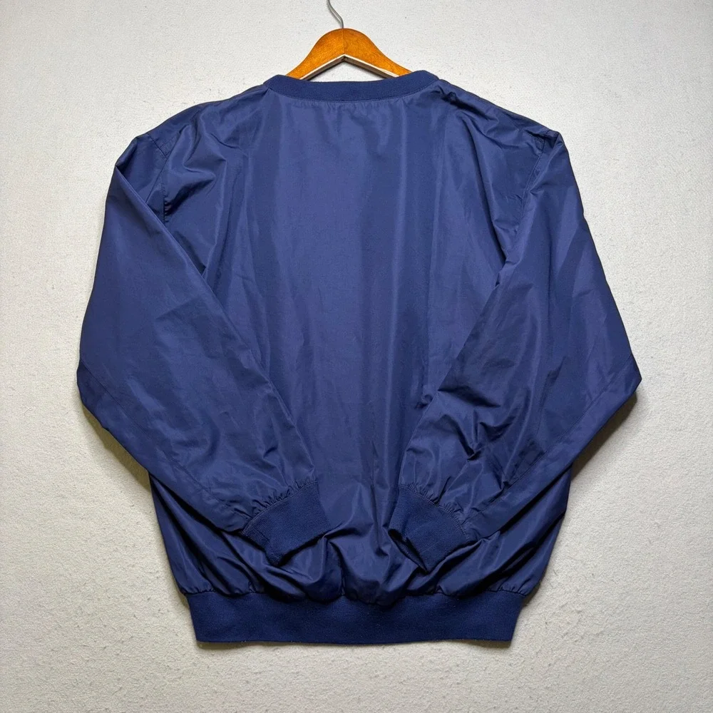 Polo Golf Windshirt Mens M Navy Blue Pullover Mesh Lined Crest Logo Y2K